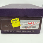 Prada Vintage Dark Brown Pink Bow embellished elongated mules heels EU 39 US 9