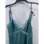 VICTORIA'S SECRET Women's Blue Lace-Trim V-Neck Sleep Gown SZ S