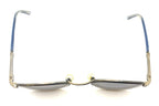 Gucci GG Light Gray Blue Metal Oval Eyeglasses Frames 49-20 Designer Men Women