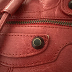 Vintage Balenciaga class mini pompon leather hand bucket bag with double handle