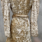 Vintage 1930s Fuzzy Plush Teddy Bear Dressing Gown Robe Coat Art Deco Dress