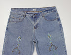 Cache Y2K Embellished Flared Denim Jeans Size 8