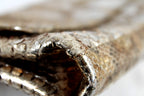 NANCY GONZALEZ Metallic Silver & Gold Python Skin Long Clutch Bag