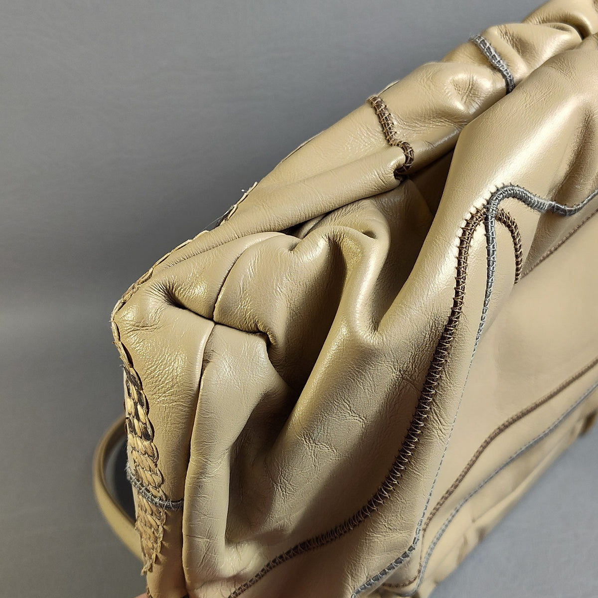 Carlo Fiori 1980s Snakeskin Patchwork Leather Shoulder Bag