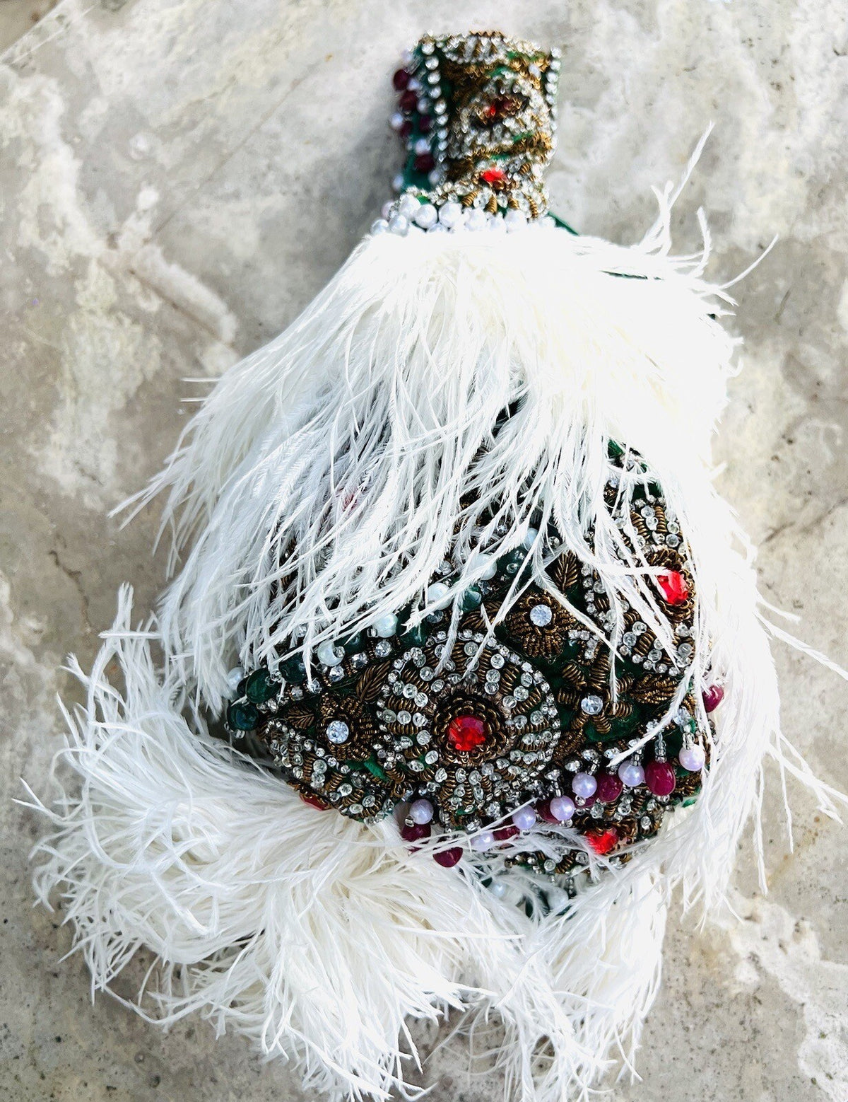 Vintage Ostrich Feather Handbag