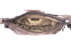 Vintage Y2k CASADEI Taupe Buckle Embellished Suede Evening Shoulder Bag