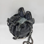 Diesel Vintage Black Leather Shoulder Bag