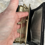 Vintage Handmade Python Skin Clutch Check Wallet With Pen Holder