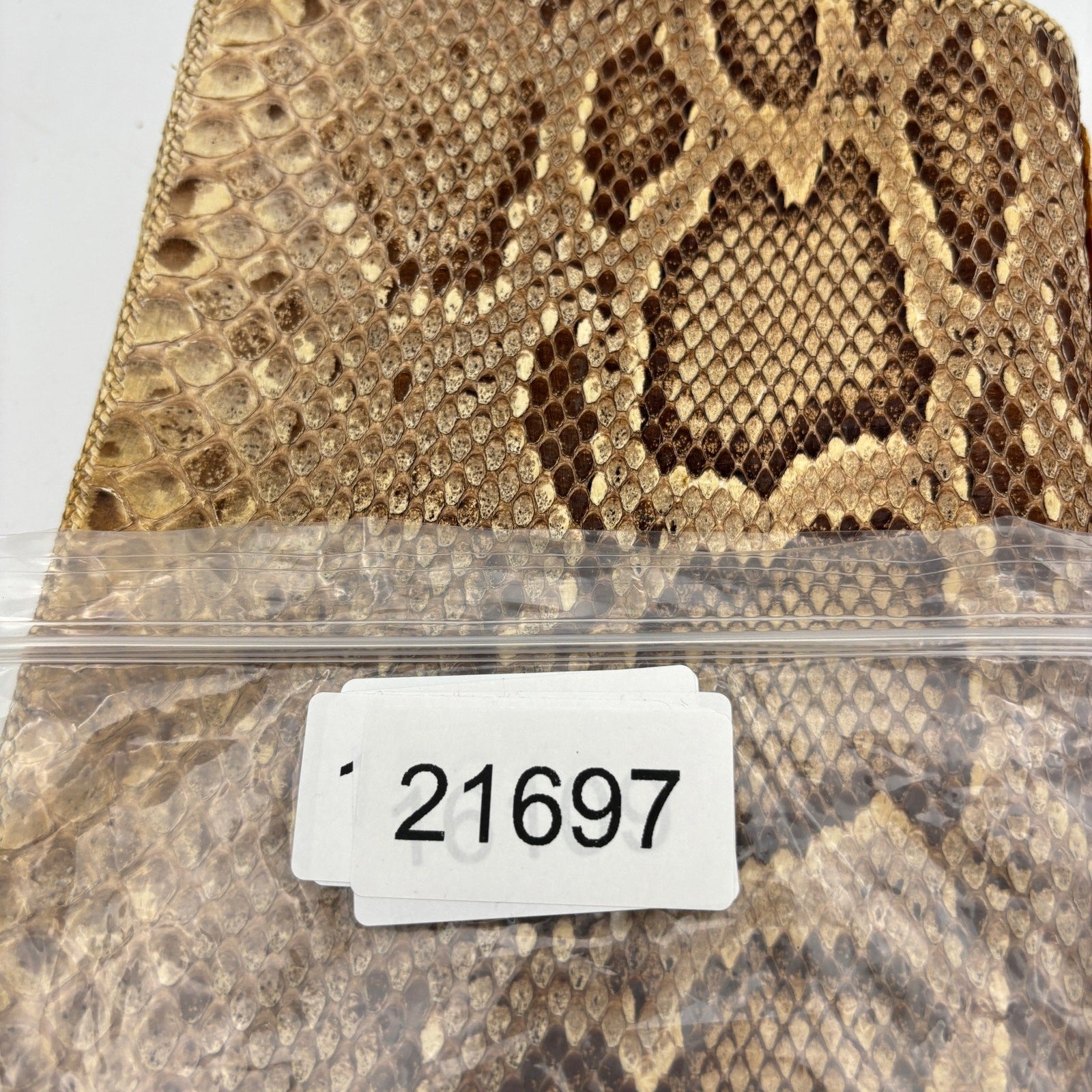 Vintage 1940s Genuine Python Snakeskin Clutch Purse Talon Hand Bag Exotic