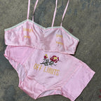 1940s Embroidered Lingerie Set Pink