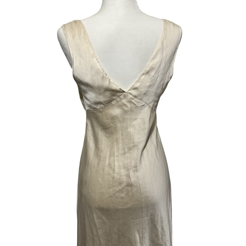 Vintage 90s does 40s Victoria's Secret Silk Slip Maxi Dress lace size Medium
