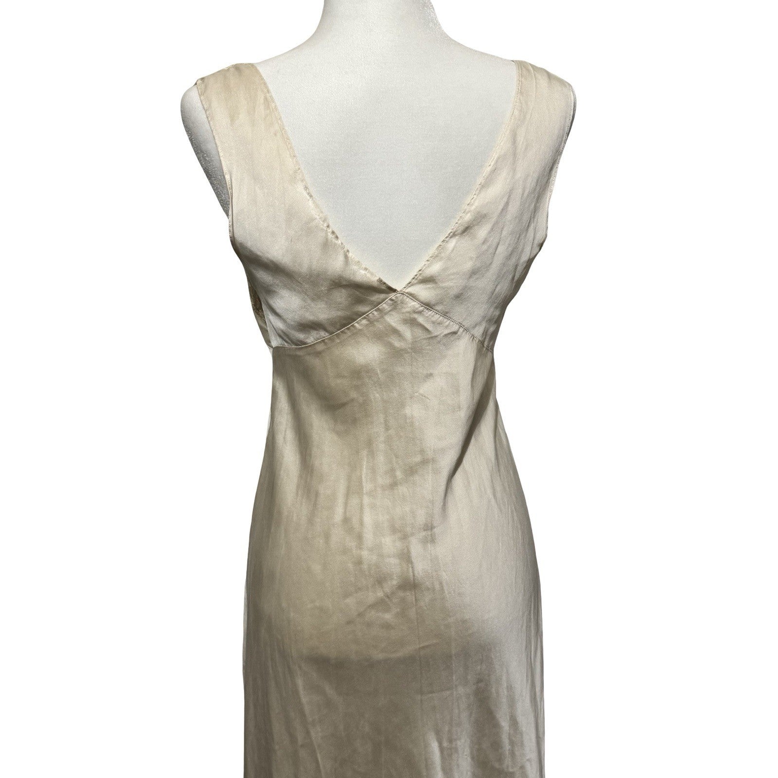 Vintage 90s does 40s Victoria's Secret Silk Slip Maxi Dress lace size Medium