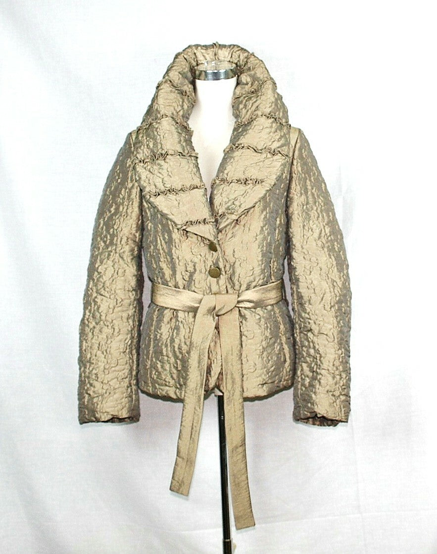 Mariella Burani Gold Winter Jacket Size 10