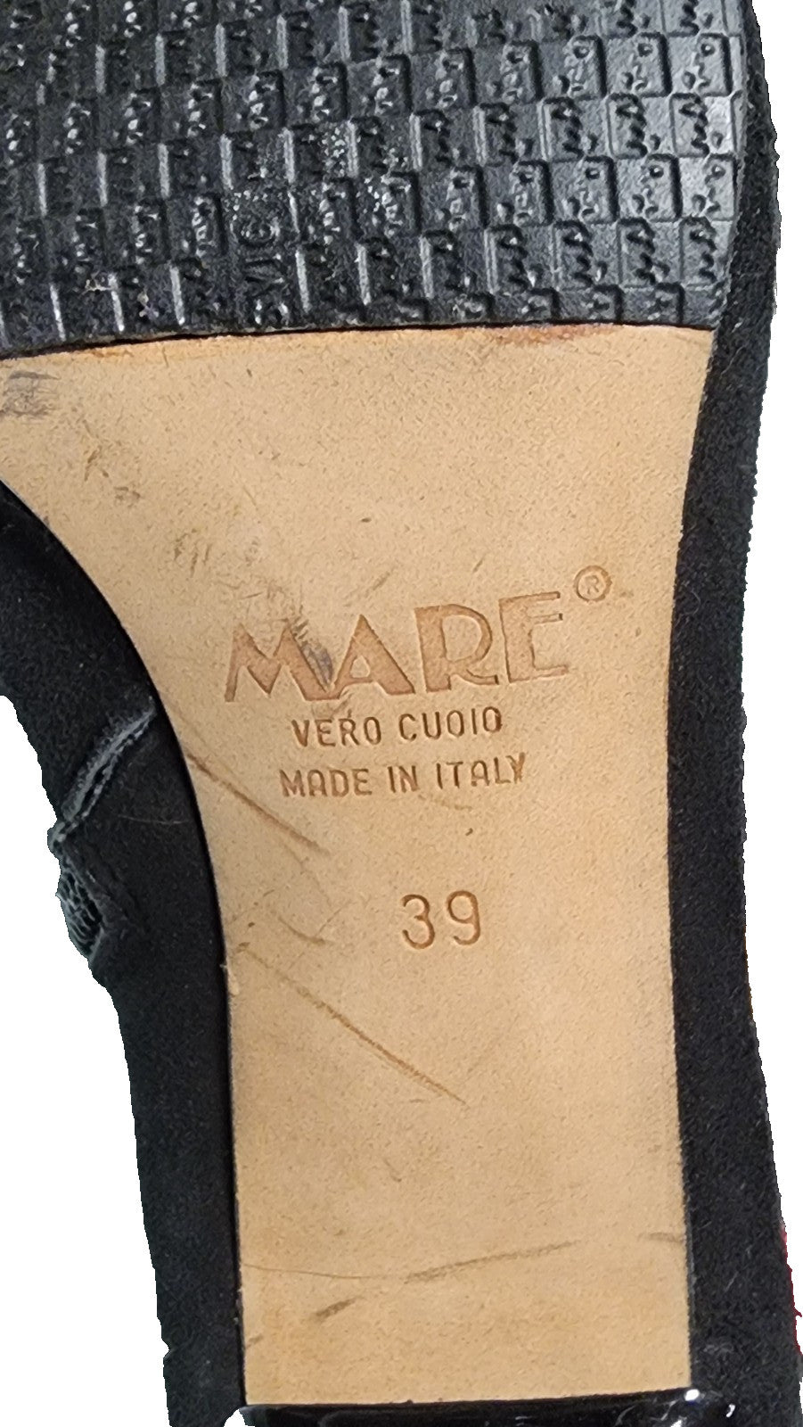 MARE Vintage Italian Leather Boots Spike Heel EU 39 Embellished Boho