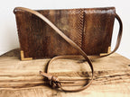 Vintage Python And Leather Clutch Purse With Strap Vintage Argentina Arnoleo’s