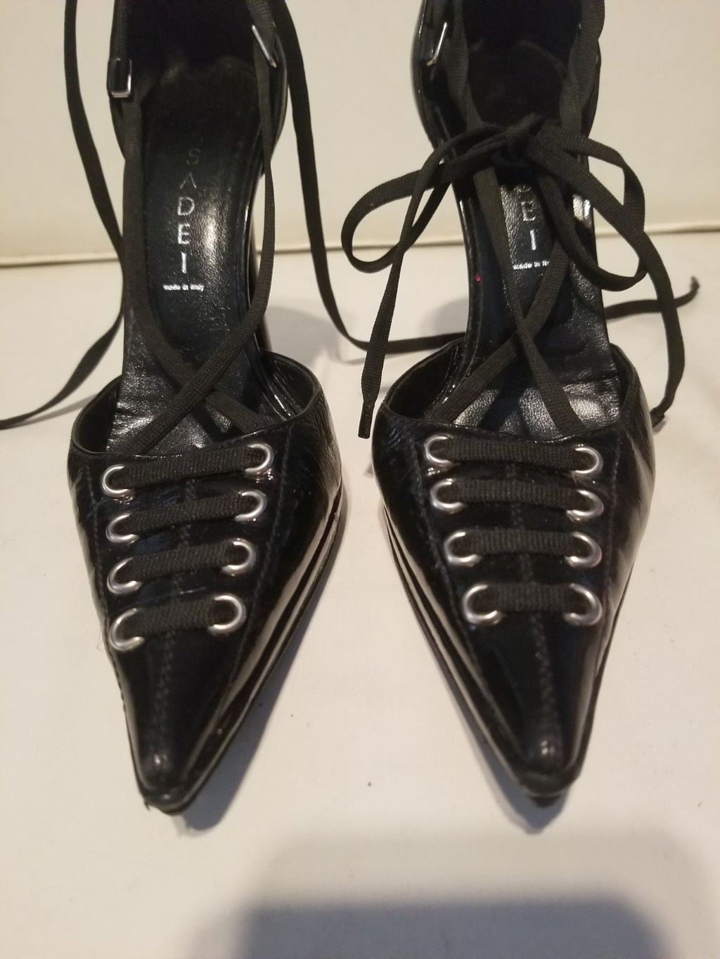 Casadei Patent Leather Corset Heels