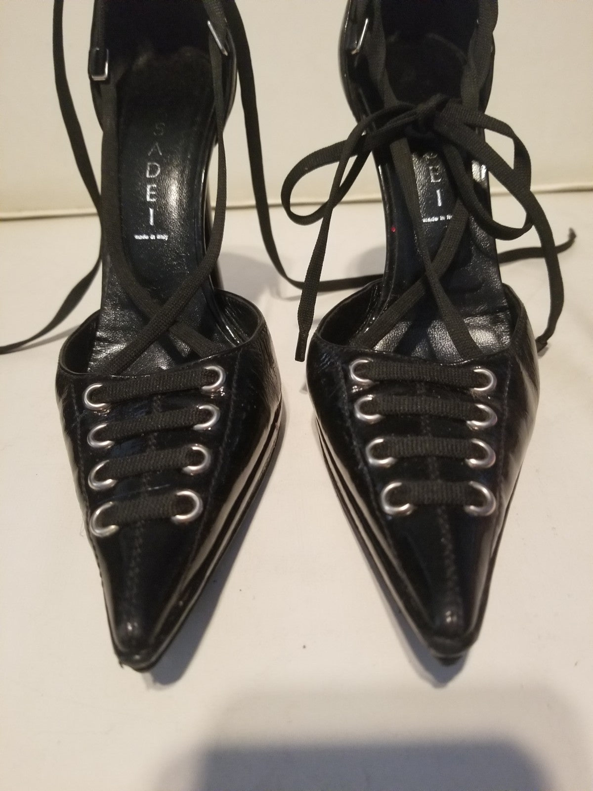 Casadei Patent Leather Corset Heels