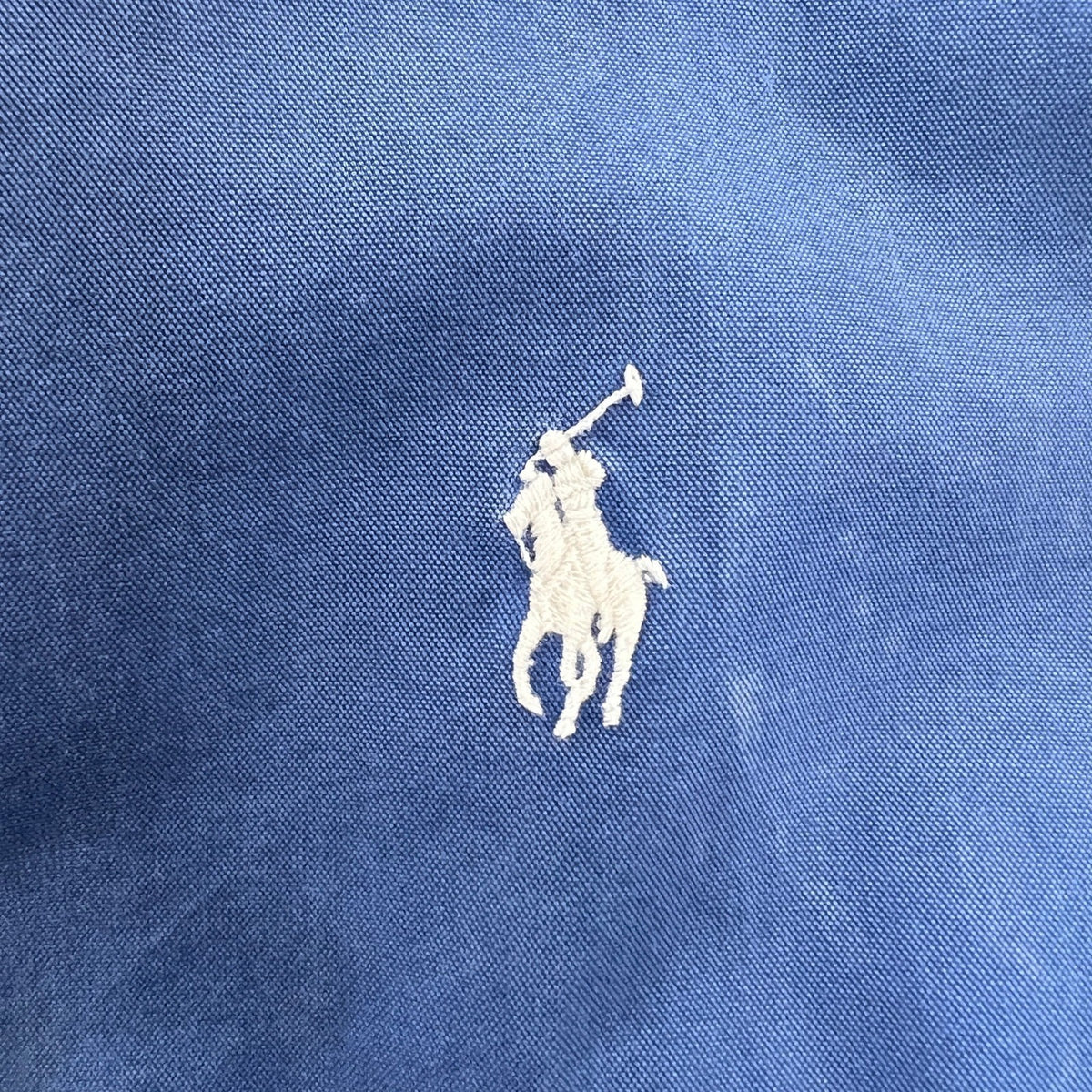 Polo Ralph Lauren Vintage Hooded Windbreaker Blue Cotton Canvas 2XL