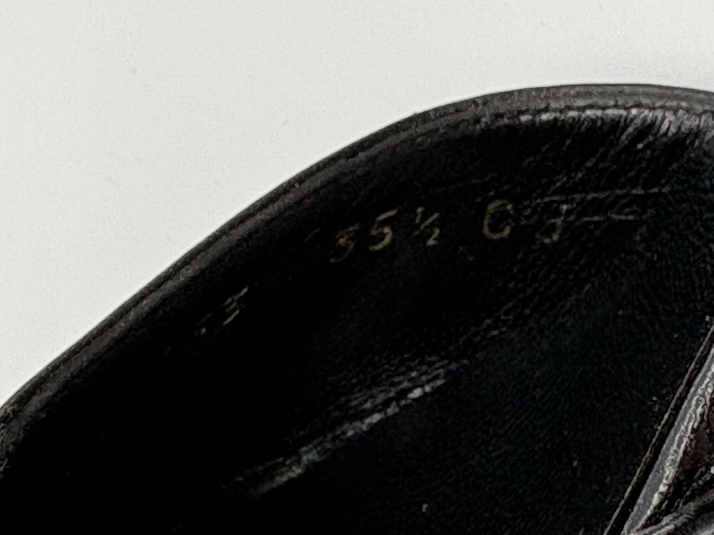 Gucci Black Canvas GG Monogram Kitten Heels with Braid Accent Size EU 35.5