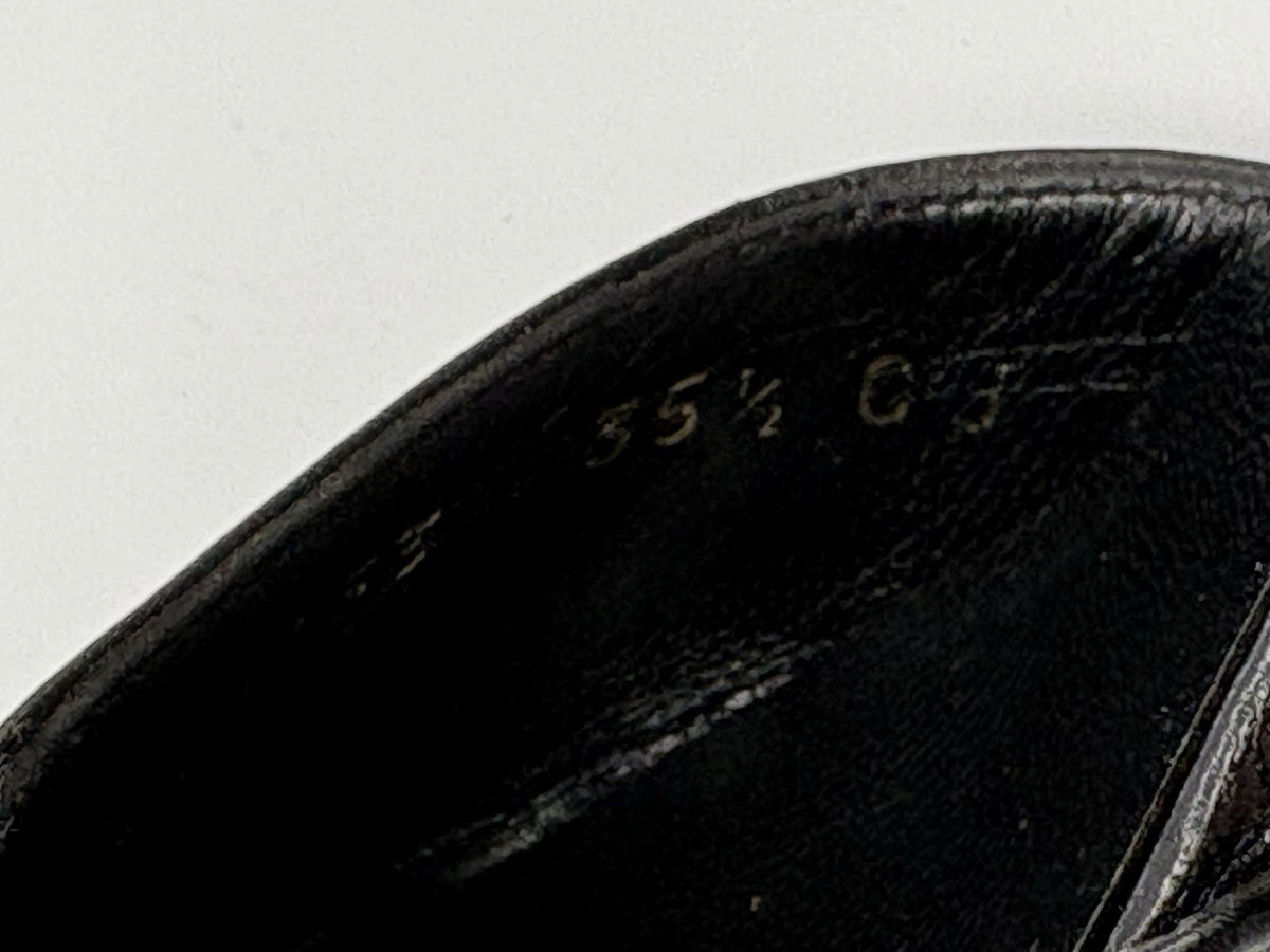 Gucci Black Canvas GG Monogram Kitten Heels with Braid Accent Size EU 35.5