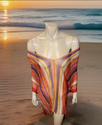 Missoni Vintage Striped Short Caftan Cover Up
