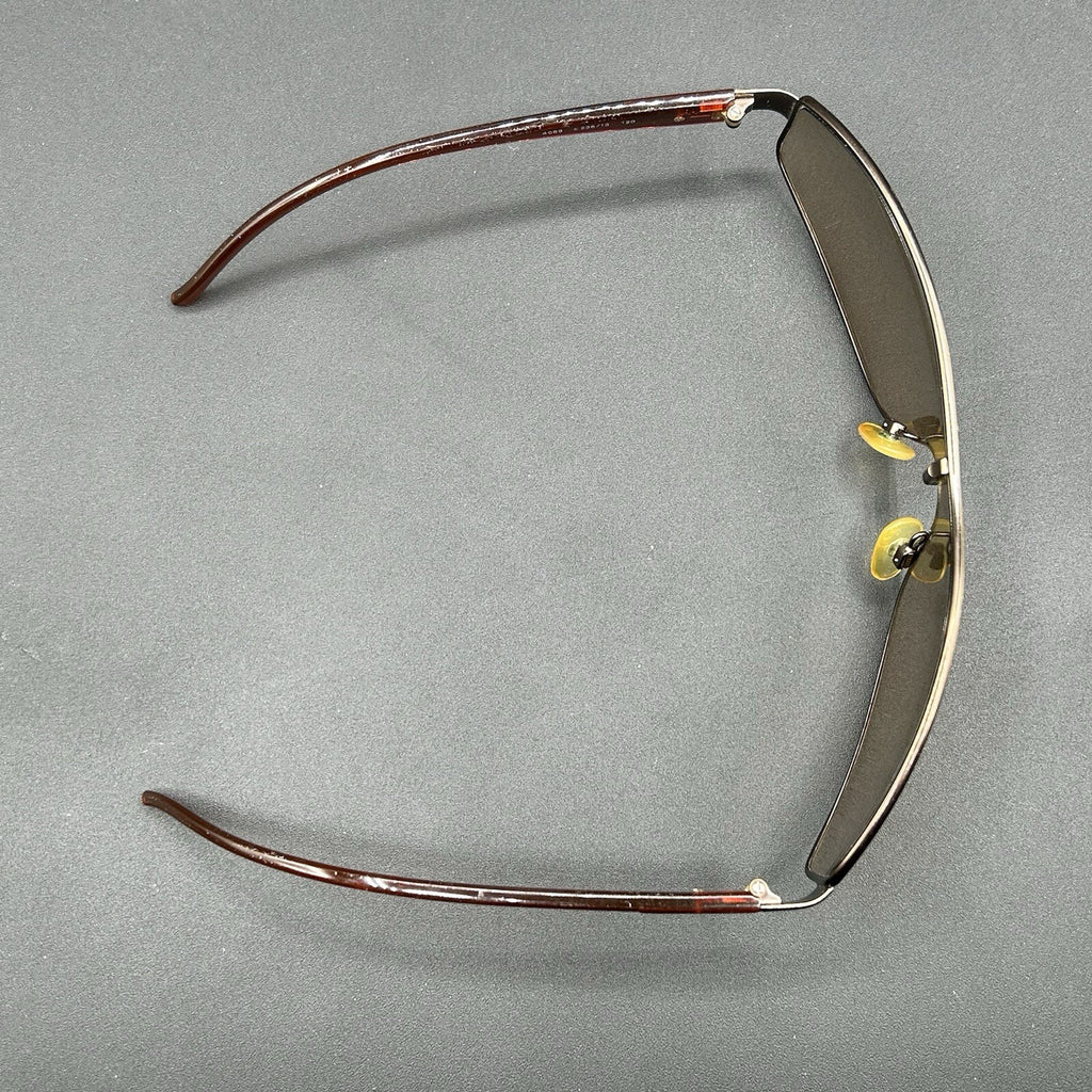 Chanel 4089 236/13 VTG Shield Sunglasses Brown Gradient Italy 120 Used w/ Ser. #