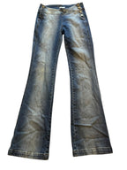 Women’s ROBERTO CAVALLI medium wash flatter jeans sequin flare jeans size small