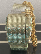 JUDITH LEIBER SWAROVSKI CRYSTAL CELESTRINA GOLD BUTTERFLY BAG MINAUDIERE CLUTCH