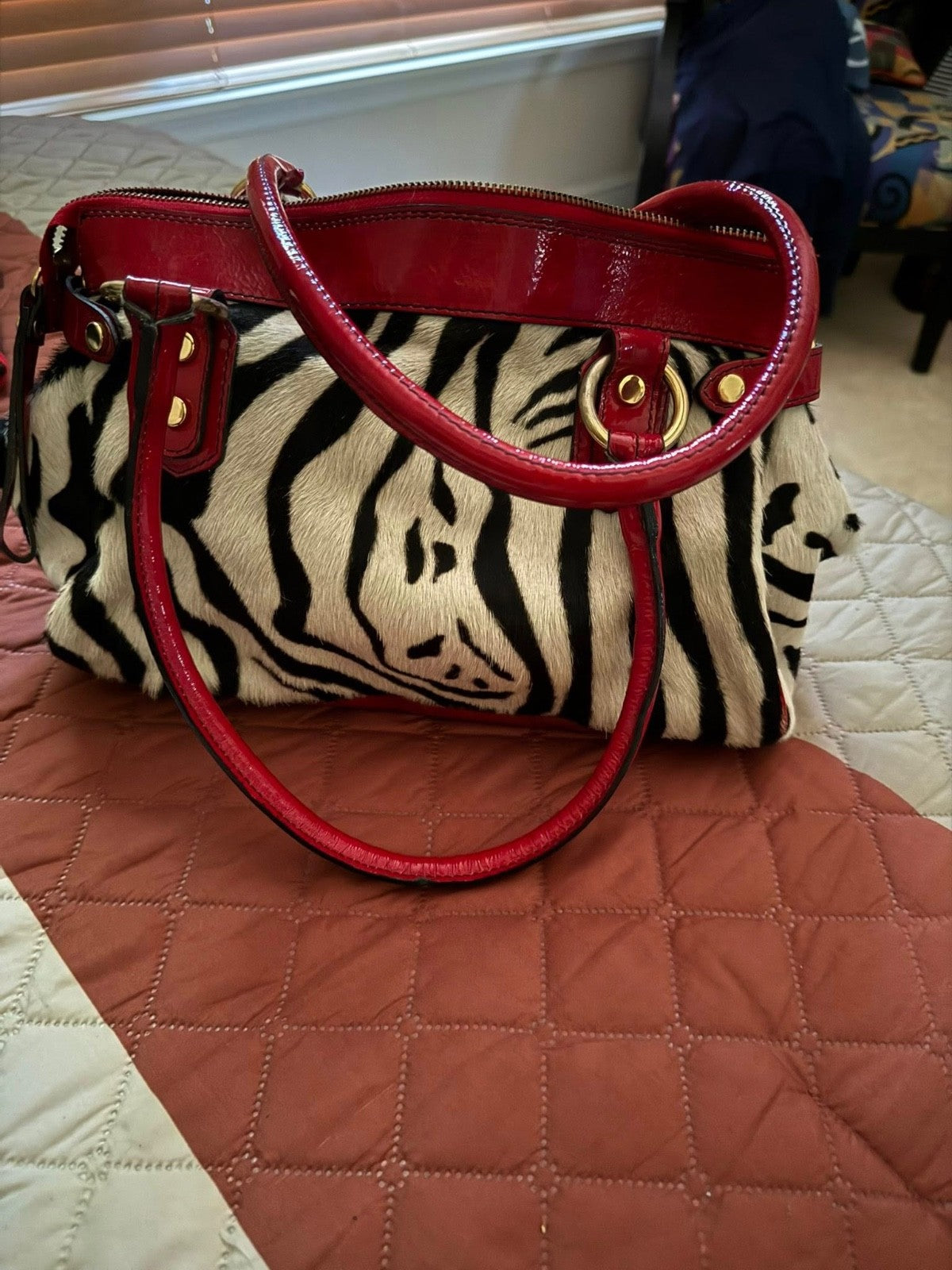 Cavalcanti Black and White Leather Calf Hair Handbag