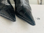 Gianmarco Lorenzi Women Boots  High Heels Eel leather Italian Boots Size 38