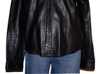90's Vintage MARSHALL FIELD'S Black Leather Button Up Shirt LARGE *RUNS SMALL