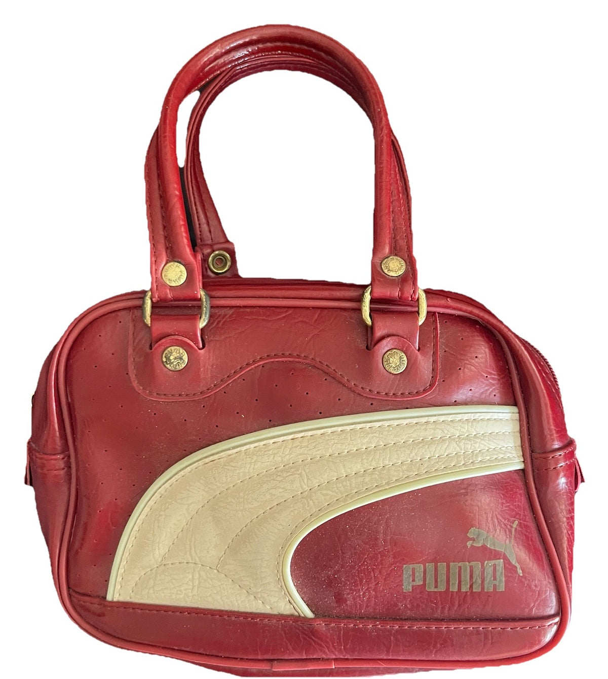 Puma 2000s Burgundy Bowling Bag