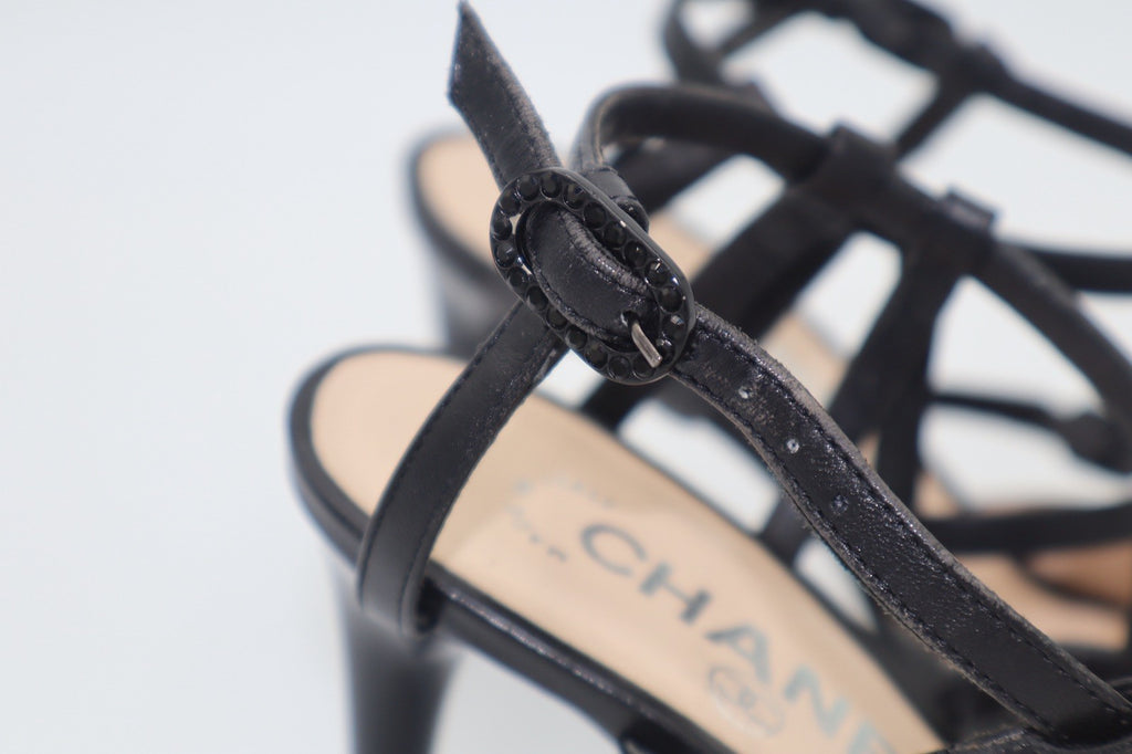 Vintage Chanel Strappy Pointed Toe Heels