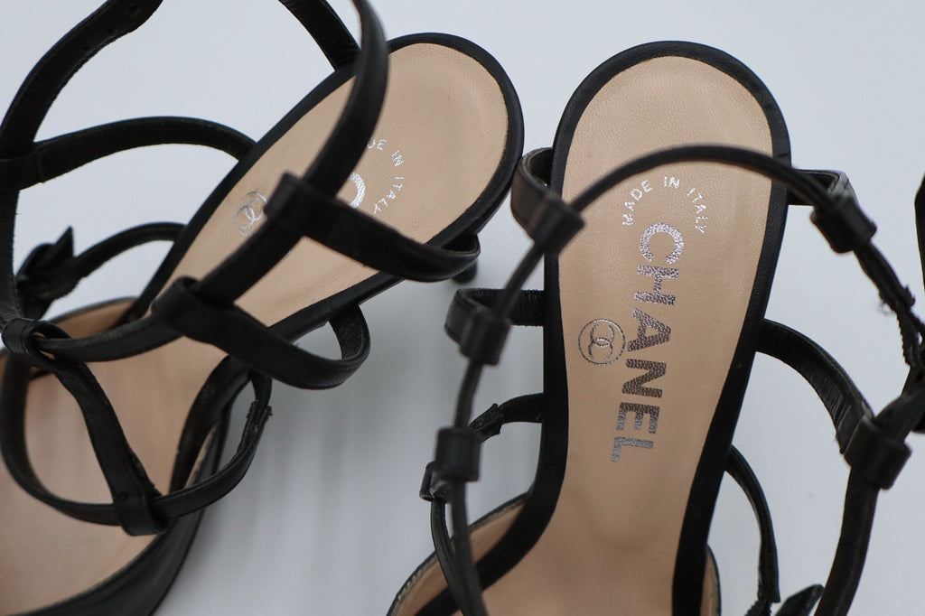 Vintage Chanel Strappy Pointed Toe Heels