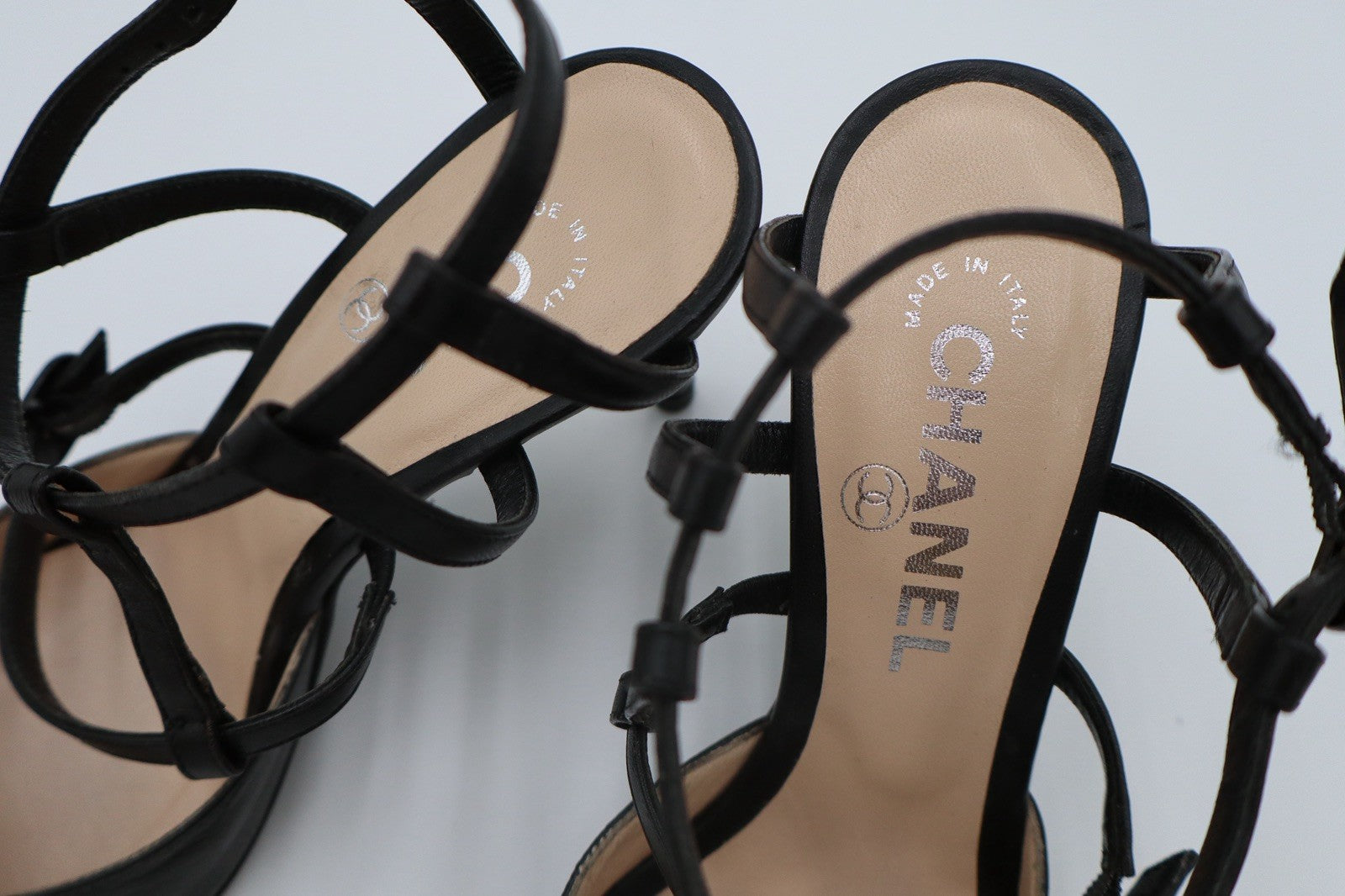 Vintage Chanel Strappy Pointed Toe Heels