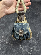 NEW Vintage Y2K Guess Leopard Pattern Denim Baguette Mini Handle Bag Women's