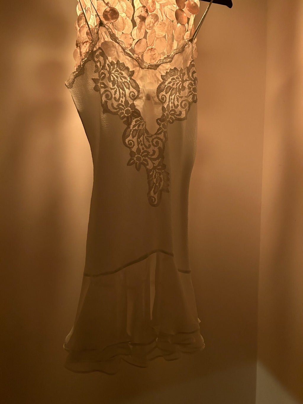Victoria's Secret Gold Label Vintage White Floral Slip Dress (S) Nightgown