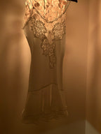 Victoria's Secret Gold Label Vintage White Floral Slip Dress (S) Nightgown
