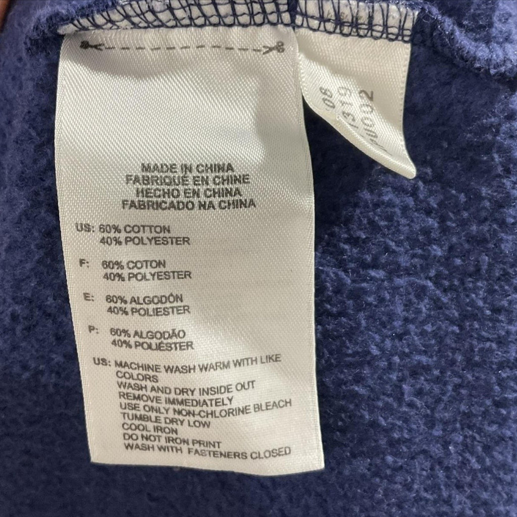 VTG Adidas Hoodie Men XL Blue Full Zip Fleece 3-Stripes Logo Sweatshirt Athletic