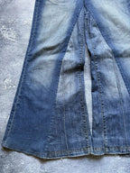 Vintage 00s Dolce&Gabbana Y2K Mega Flared Jeans Rare Womens Size 30 42