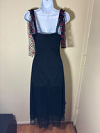 Vintage Floral Embellished Lace Dress