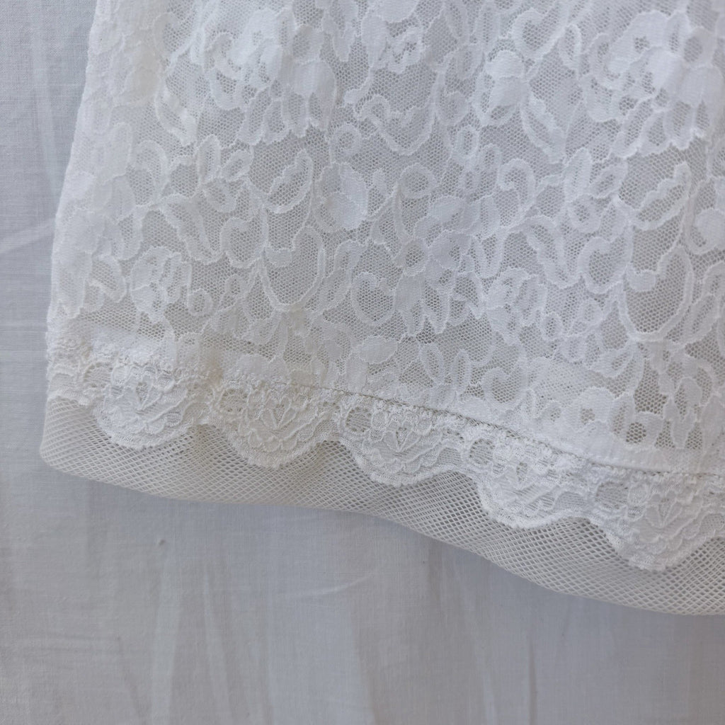 Victoria’s Secret Y2K White Lace Babydoll Slip Dress Nightgown M Coquette Fairy