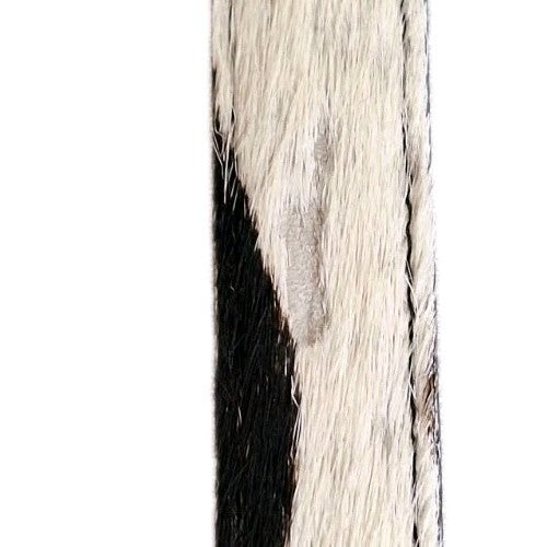 VTG Genuine Leather Calf Hair-On-Hide Metal Link & Toggle Hip Belt Zebra Pattern