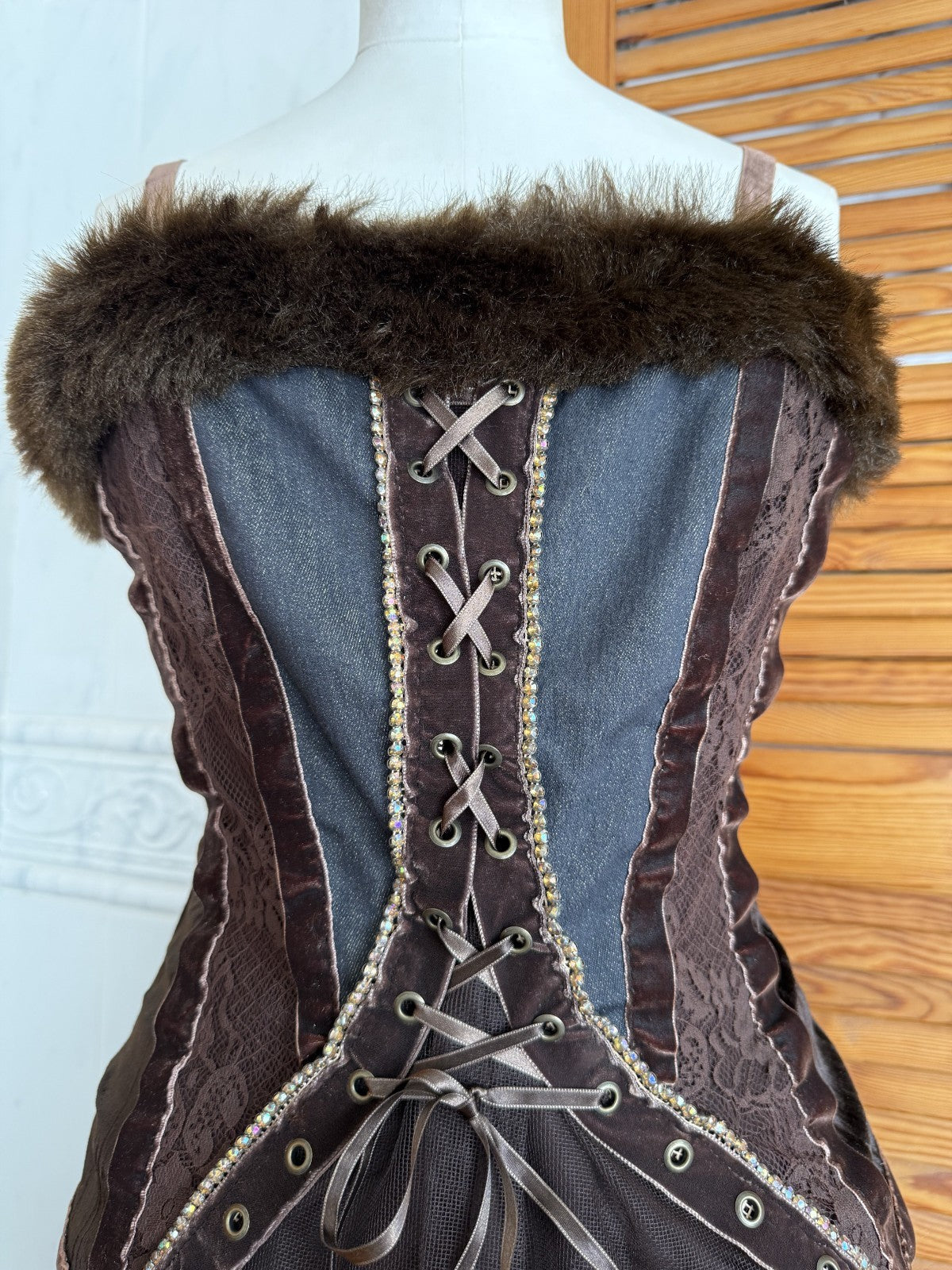 Lululemon Denim Fur Top and Skirt Set Size 3