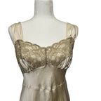 Vintage 90s does 40s Victoria's Secret Silk Slip Maxi Dress lace size Medium