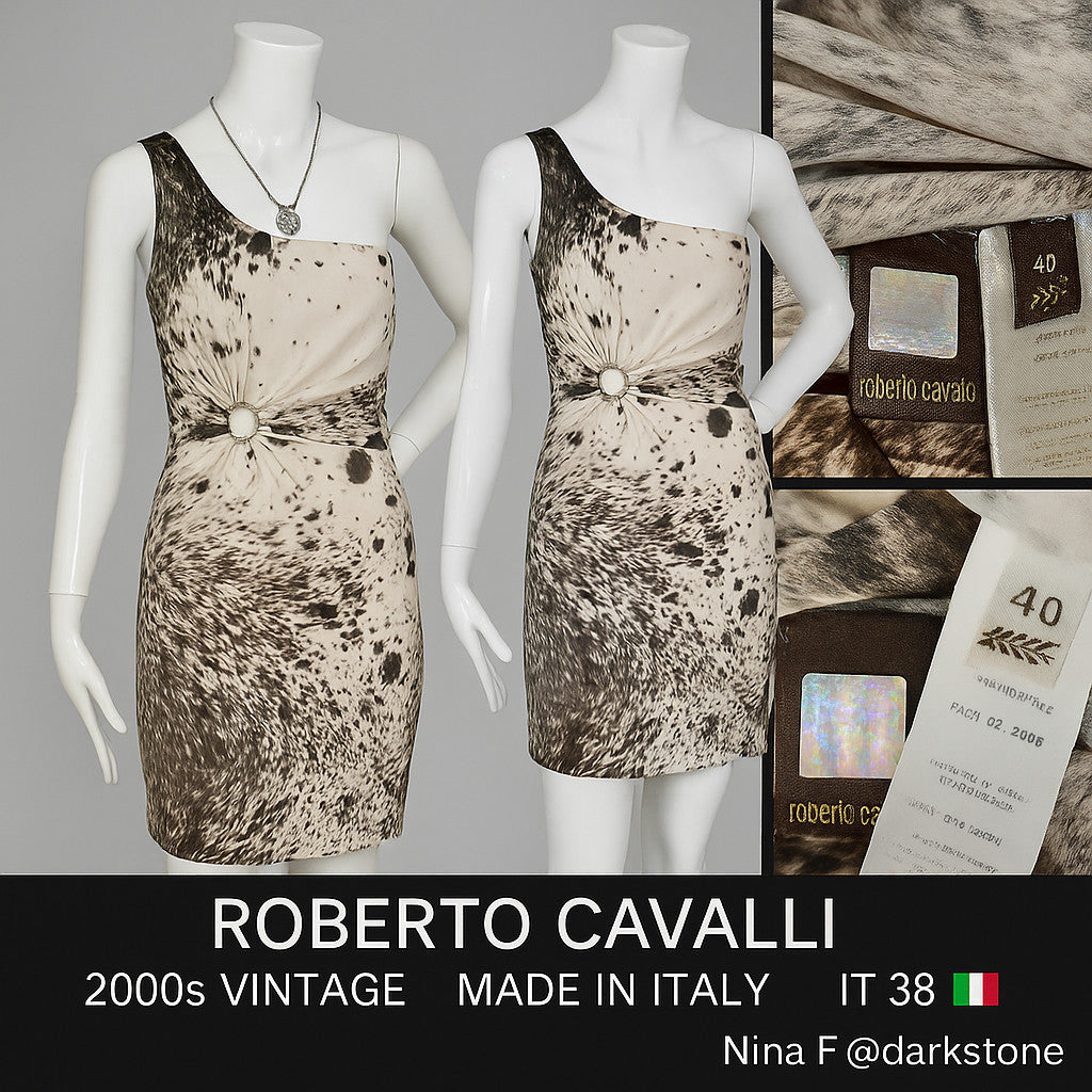 Vintage Roberto Cavalli Midi Silk Dress
