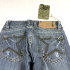 Women's Y2K Light Wash Low Rise Flare Denim Jeans