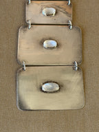 VTG Artisan Studio Modernist Sterling Silver 925 Moonstone Choker Necklace