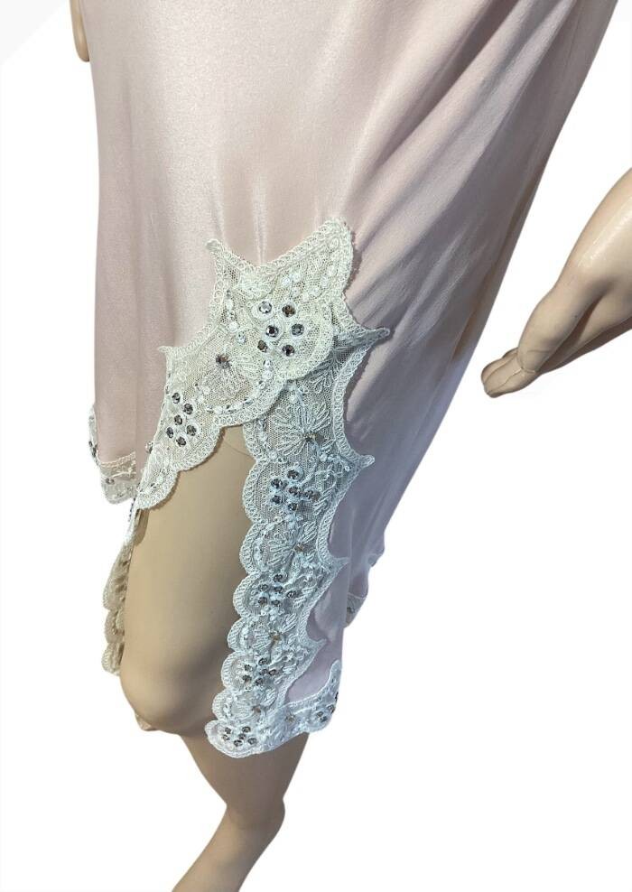 BLUMARINE S/S 2004 EMBELLISHED LACE TRIM DRESS SZ 44