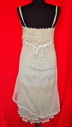 LM Lulu Paris Polka Dot Silk Dress Beige US 10